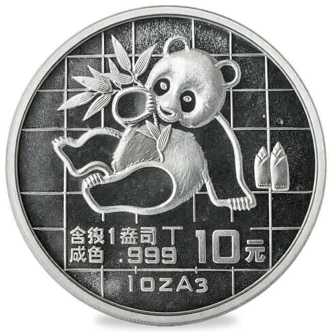 1989 1 oz Chinese Silver Panda 10 Yuan .999 Fine BU (Sealed)