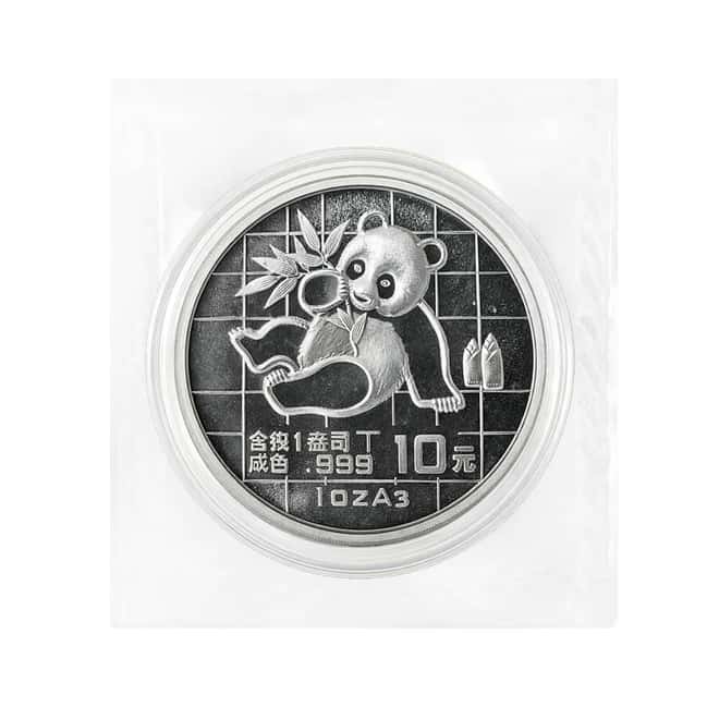 1989 1 oz Chinese Silver Panda 10 Yuan .999 Fine BU (Sealed)
