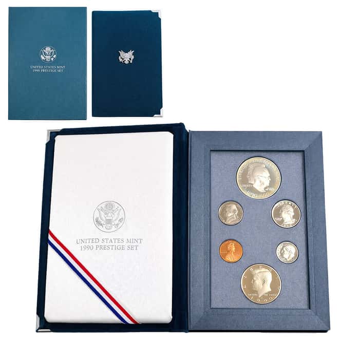 1990-S US Mint Prestige Proof Silver Set (w/Box & COA)