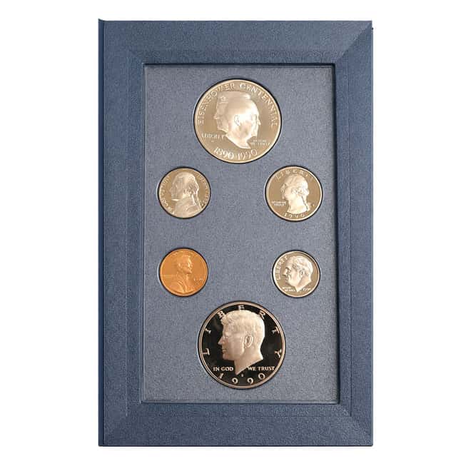 1990-S US Mint Prestige Proof Silver Set (w/Box & COA)