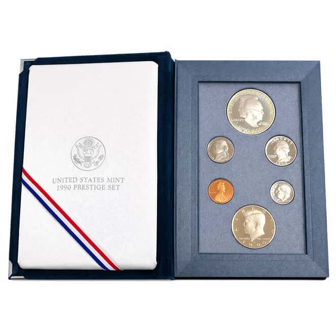 1990-S US Mint Prestige Proof Silver Set (w/Box & COA)