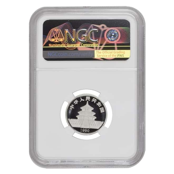 1990 1/4 oz Chinese Proof Platinum Panda 25 Yuan NGC PF 70 UCAM
