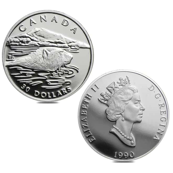 1990 Canada 1.85 oz Polar Bear Proof Platinum 4-Coin Set (w/Box & COA)