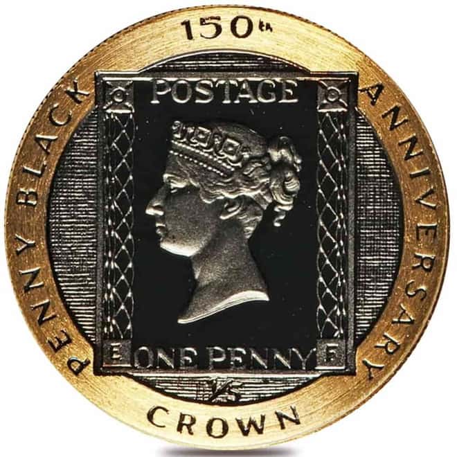 1990 Isle of Man 1/5 oz Penny Black Proof Gold 1/5 Crown Coin