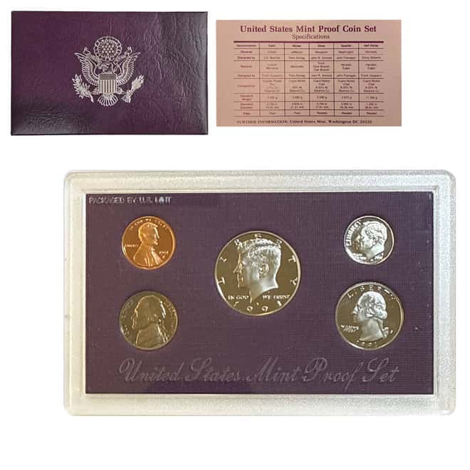1991-S US Mint Proof 5-Coin Set (w/Box & COA)