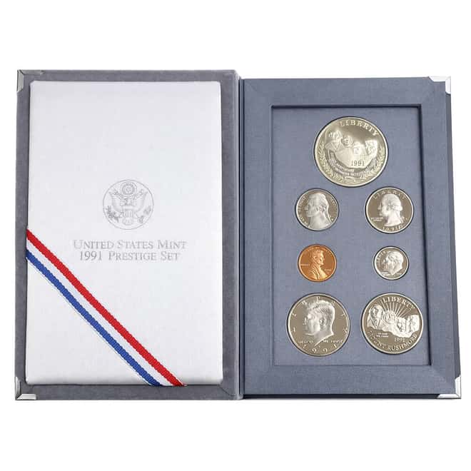1991-S US Mint Prestige Proof Silver Set (w/Box & COA)
