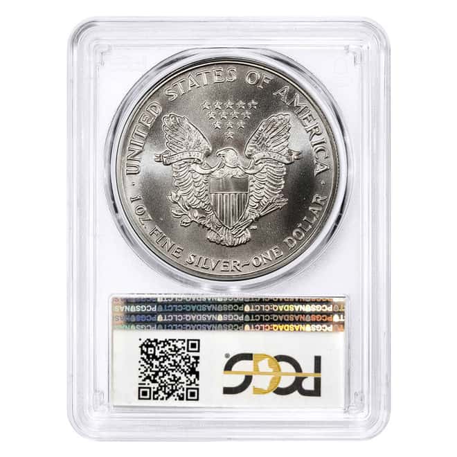 1991 1 oz Silver American Eagle $1 Coin PCGS MS 69