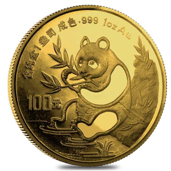 1991 1 oz Chinese Gold Panda 100 Yuan Small Date BU (Sealed)