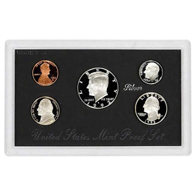 1992-S US Mint Proof Silver Set (w/Box & COA)