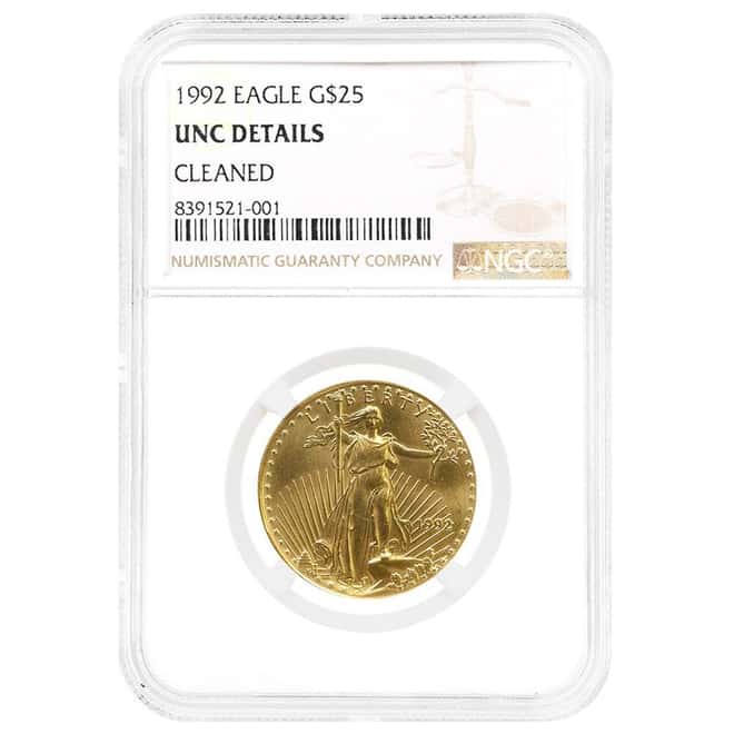 1992 1/2 oz $25 Gold American Eagle NGC UNC Details