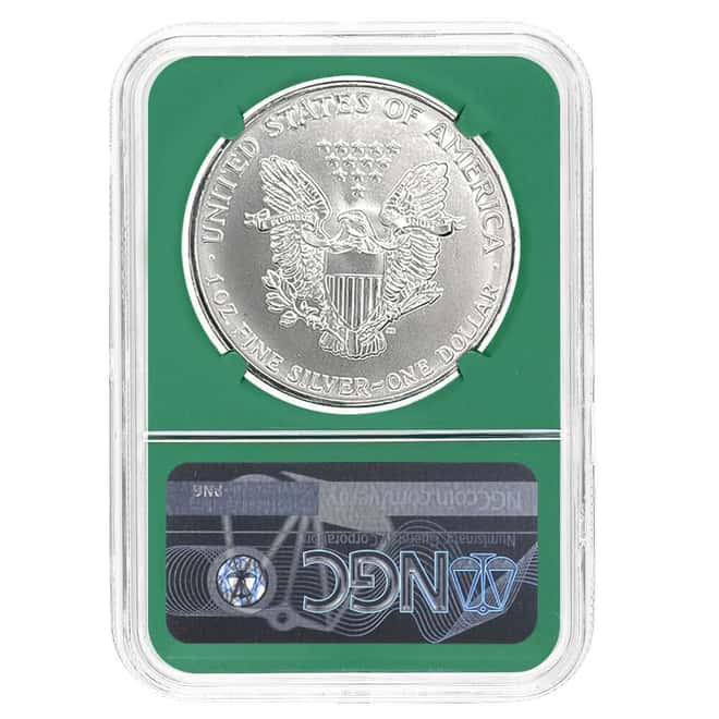 1992 1 oz Silver American Eagle NGC MS 69 Early Production