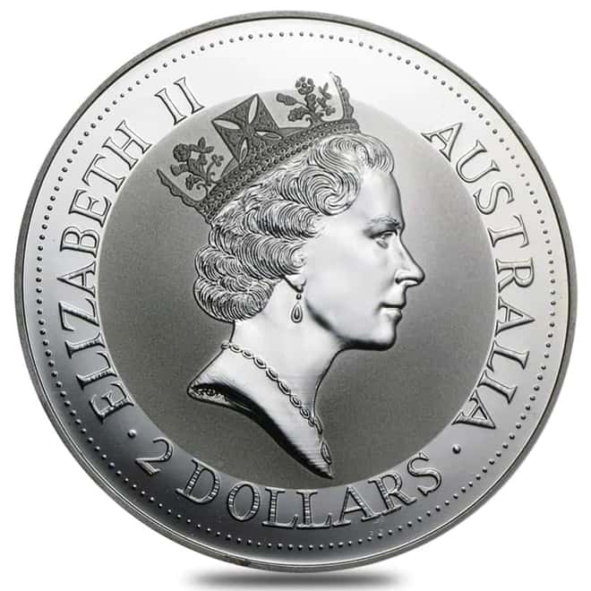 1992 2 oz Silver Australian Kookaburra Perth Mint .999 Fine BU