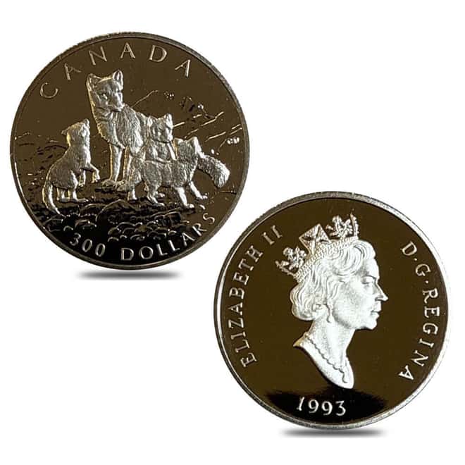 1993 Canada 1.85 oz Arctic Fox Proof Platinum 4-Coin Set