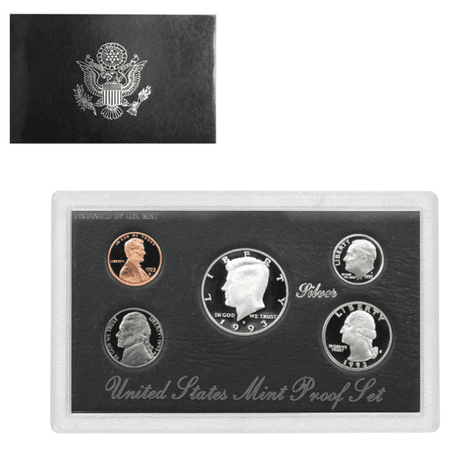 1993-S US Mint Proof Silver Set (w/Box & COA)
