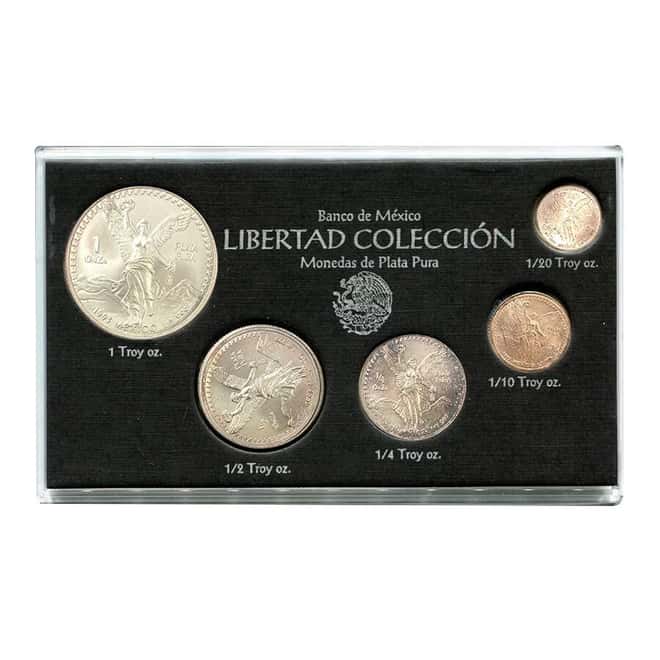 1993 1.9 oz Mexican Silver Libertad 5-Coin Set BU