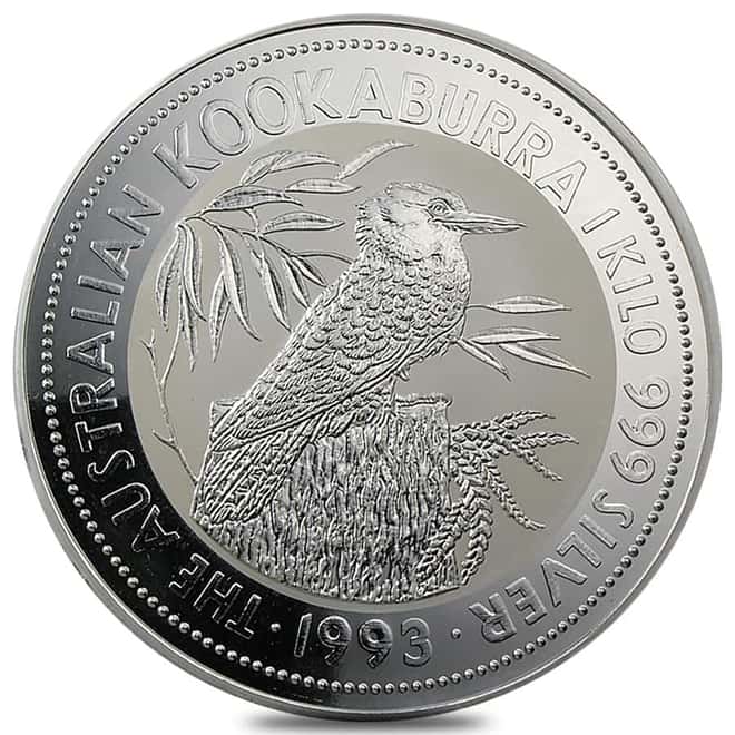 1993 1 Kilo Silver Australian Kookaburra Perth Mint BU