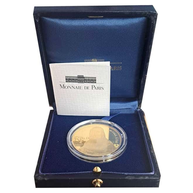 1993 1 oz France Bicentennial of the Louvre Mona Lisa Gold Coin (w/Box & COA)