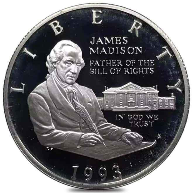 1993 Bill of Rights Commemorative Silver Coin & Stamp Set