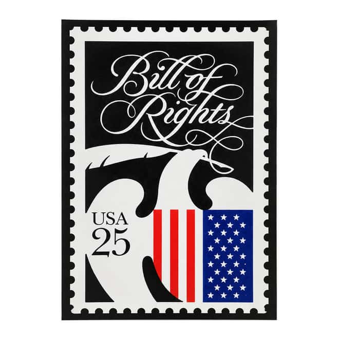 1993 Bill of Rights Commemorative Silver Coin & Stamp Set
