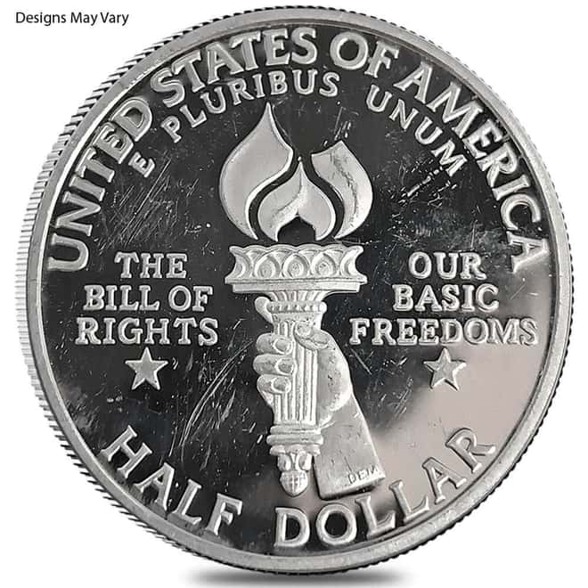 1993 James Madison Silver Half Dollar 50C Comm. Coin BU/Proof (Scruffy)