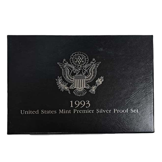 1993-S US Mint Premier Proof Silver Set (w/Box & COA)