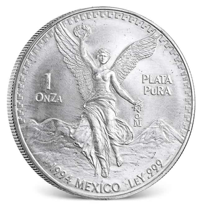 1994 1 oz Mexican Silver Libertad Coin .999 Fine BU