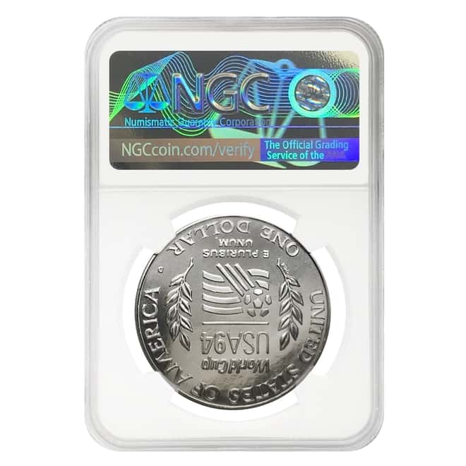 1994 D World Cup $1 Silver Dollar Commemorative NGC MS 70