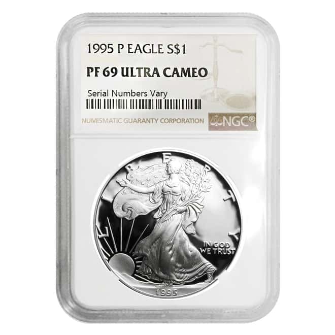 1995-P 1 oz Proof Silver American Eagle NGC PF 69 UCAM 