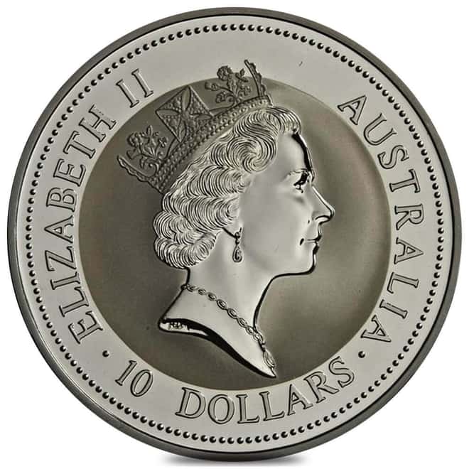 1995 10 oz Silver Australian Kookaburra Perth Mint BU