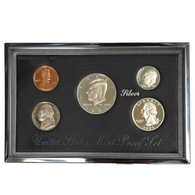 1995-S US Mint Premier Proof Silver Set (w/Box & COA)