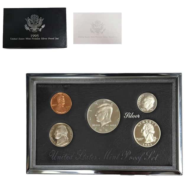 1995-S US Mint Premier Proof Silver Set (w/Box & COA)