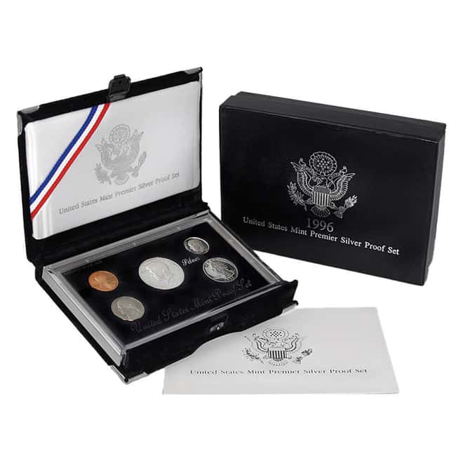 1996-S US Mint Premier Proof Silver Set (w/Box & COA)