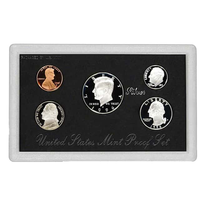 1996-S US Mint Proof Silver Set (w/Box & COA)