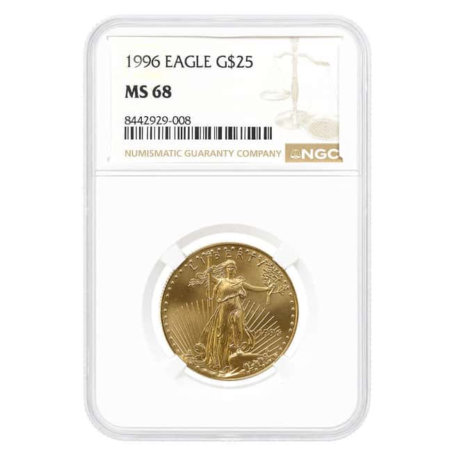 1996 1/2 oz $25 Gold American Eagle NGC MS 68