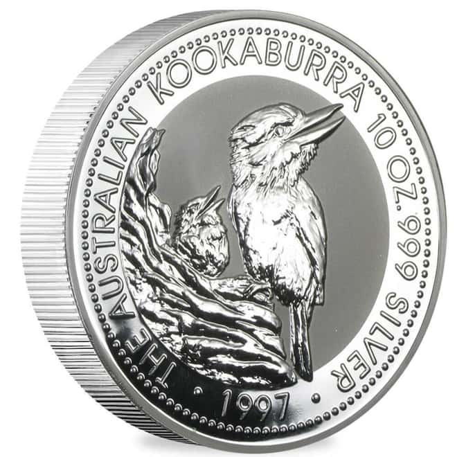 1997 10 oz Silver Australian Kookaburra Perth Mint BU