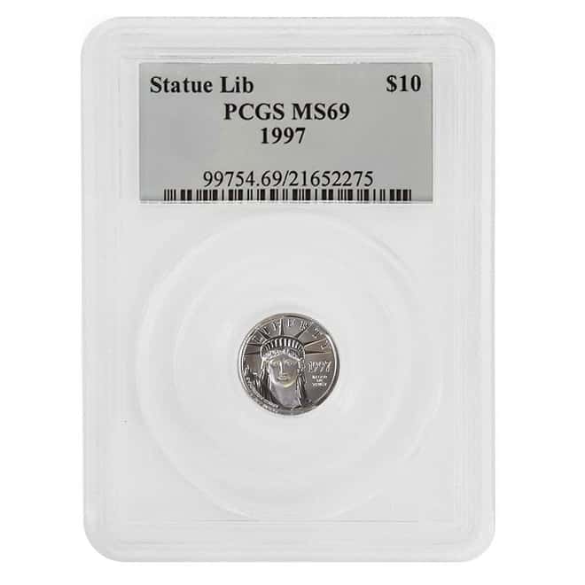 1997 1/10 oz $10 Platinum American Eagle PCGS MS 69