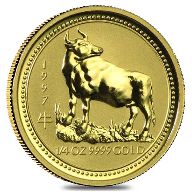 1997 1/4 oz Gold Lunar Year of The Ox BU Australia Perth Mint (Series I)