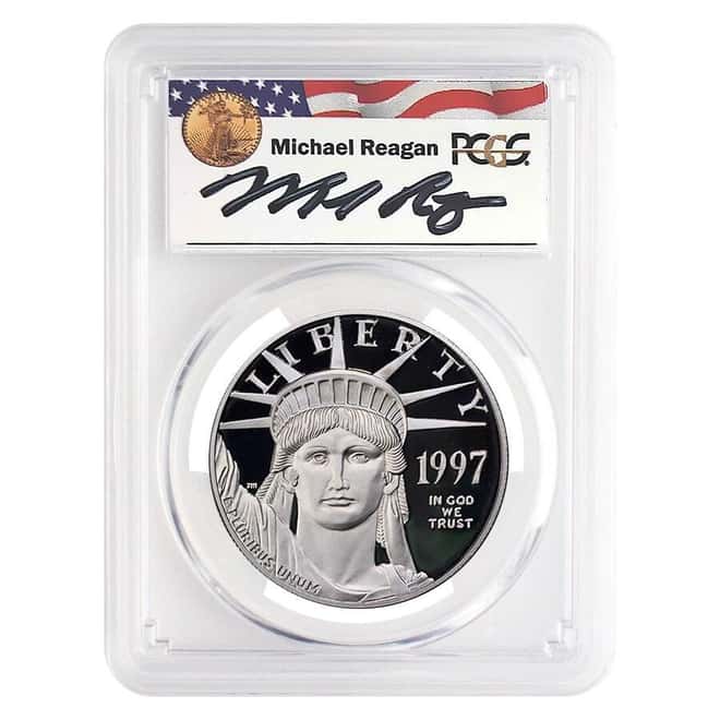 1997-W 1 oz Proof Platinum American Eagle PCGS PF 70 (Reagan)