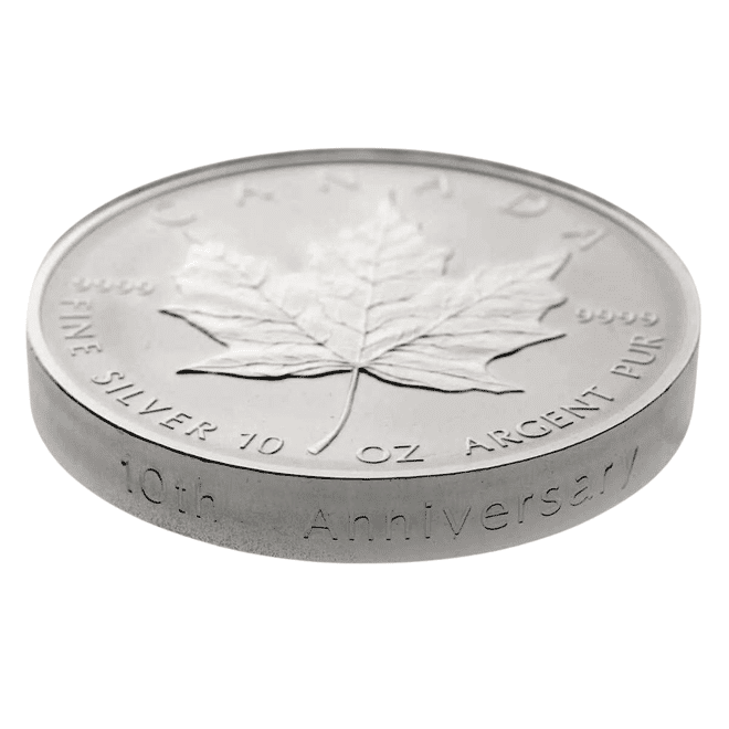 1998 10 oz Canadian Silver Maple Leaf $50 Coin BU