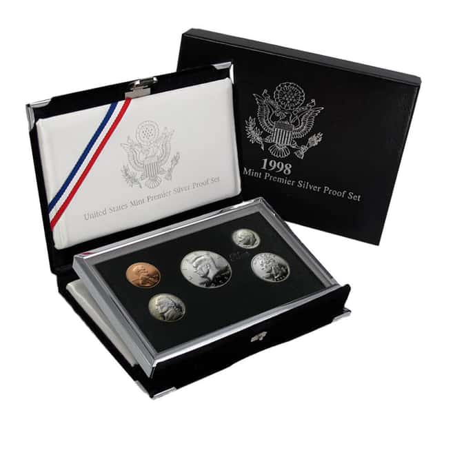 1998-S US Mint Premier Proof Silver Set (w/Box & COA)