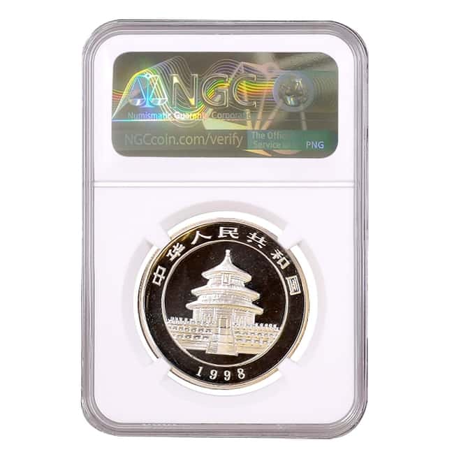 1998 1/2 oz Chinese Silver Panda 5 Yuan NGC MS 67