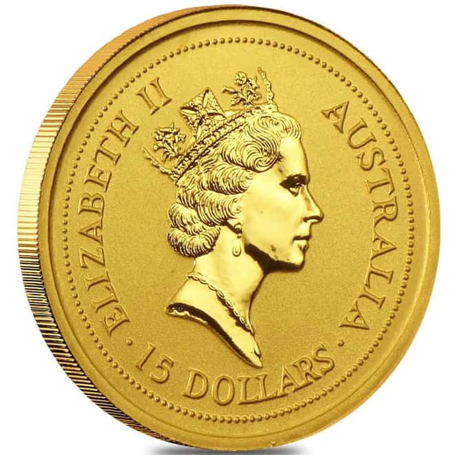 1998 1/10 oz Gold Lunar Tiger BU Australia Perth Mint Series I