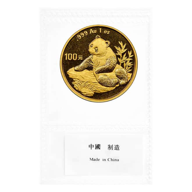 1998 1 oz Chinese Gold Panda 100 Yuan .999 Fine BU (Sealed)