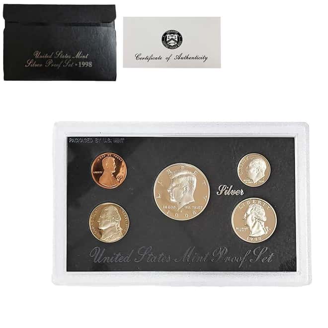 1998-S US Mint Proof Silver Set (w/Box & COA)