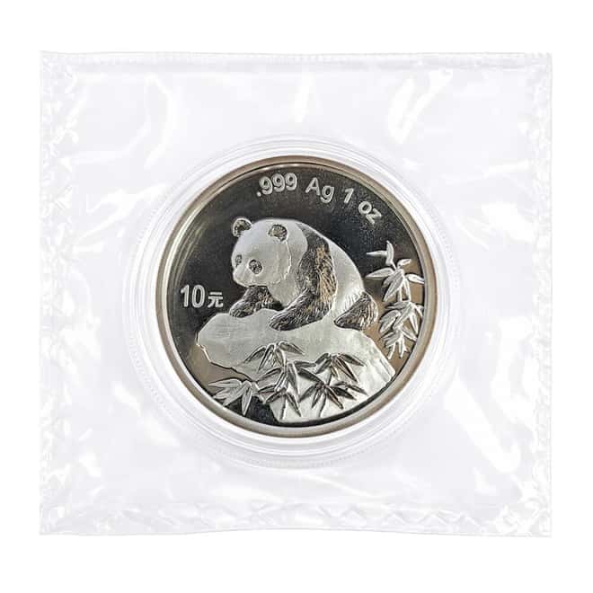 1999 1 oz Chinese Silver Panda 10 Yuan .999 Fine BU (Sealed)
