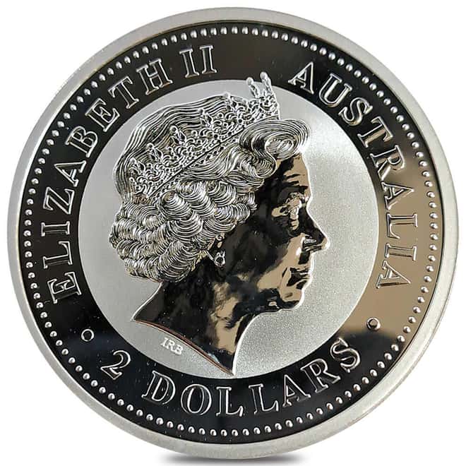 1999 2 oz Silver Australian Kookaburra Perth Mint BU