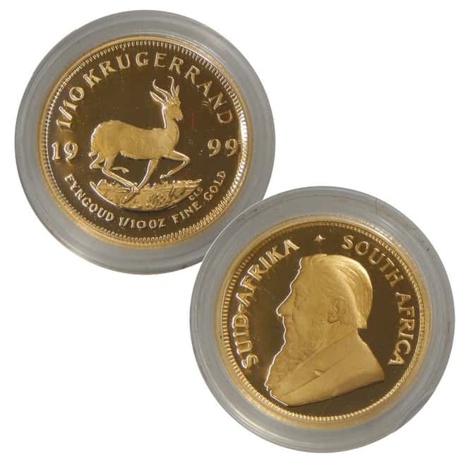 1999 1.85 oz South African Krugerrand Gold Proof 4 Coin Set w/ Box