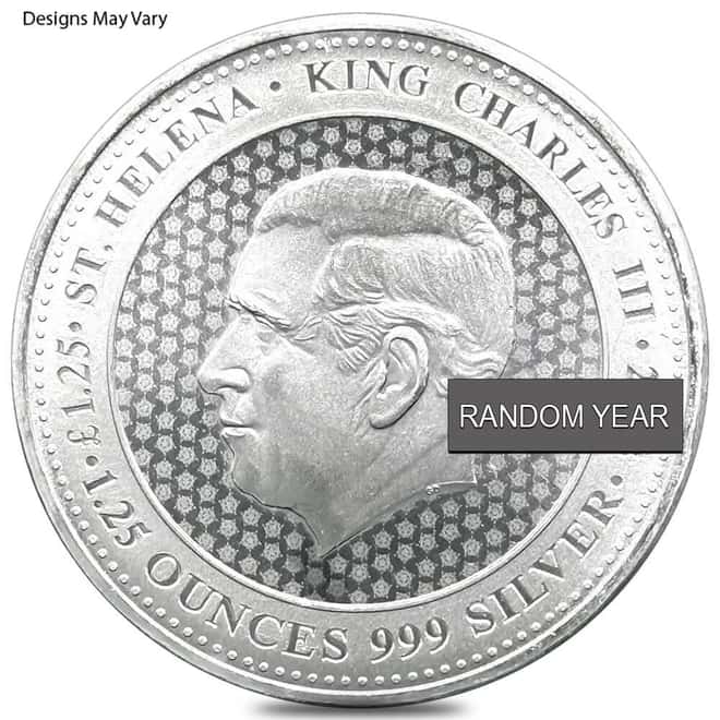 1.25 oz St. Helena Silver Guinea Coin BU (Random Year/Design)