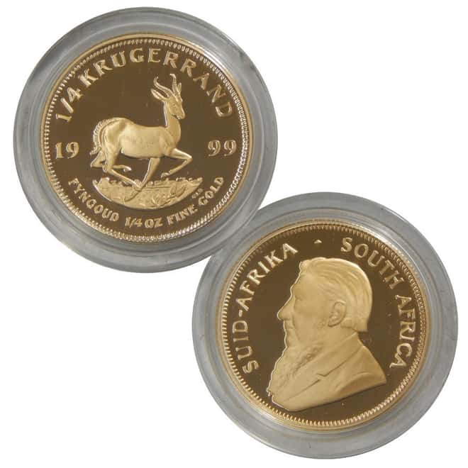 1999 1.85 oz South African Krugerrand Gold Proof 4 Coin Set w/ Box