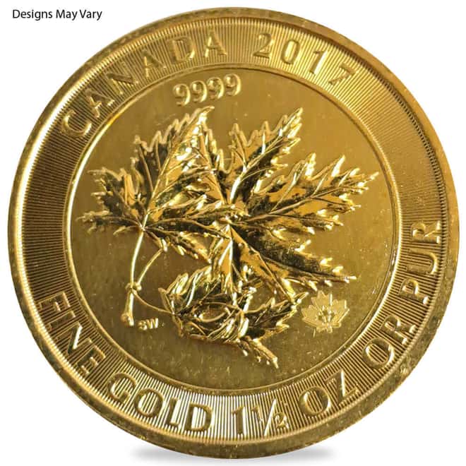 1.5 oz Gold Coin Random Mint .999+ Fine (Scruffy)